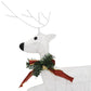 Buitenkerstversiering Rendieren En Slee 60 Led's Wit