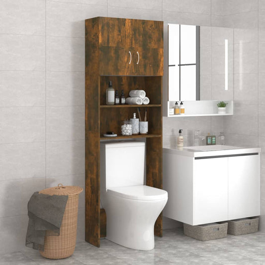 Wasmachinekast 64X25,5X190 Cm Gerookt Eikenkleurig