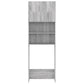 Wasmachinekast 64X25,5X190 Cm Grijs Sonoma Eikenkleurig