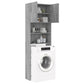 Wasmachinekast 64X25,5X190 Cm Grijs Sonoma Eikenkleurig