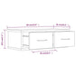 Wandkast 60X26X18,5 Cm Bewerkt Hout Gerookt Eikenkleurig