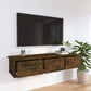 Wandkast 88X26X18,5 Cm Bewerkt Hout Gerookt Eikenkleurig