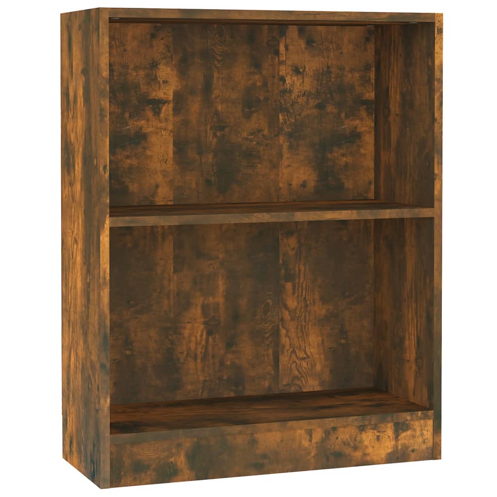 Boekenkast 60X24X74,5 Cm Bewerkt Hout Gerookt Eikenkleurig
