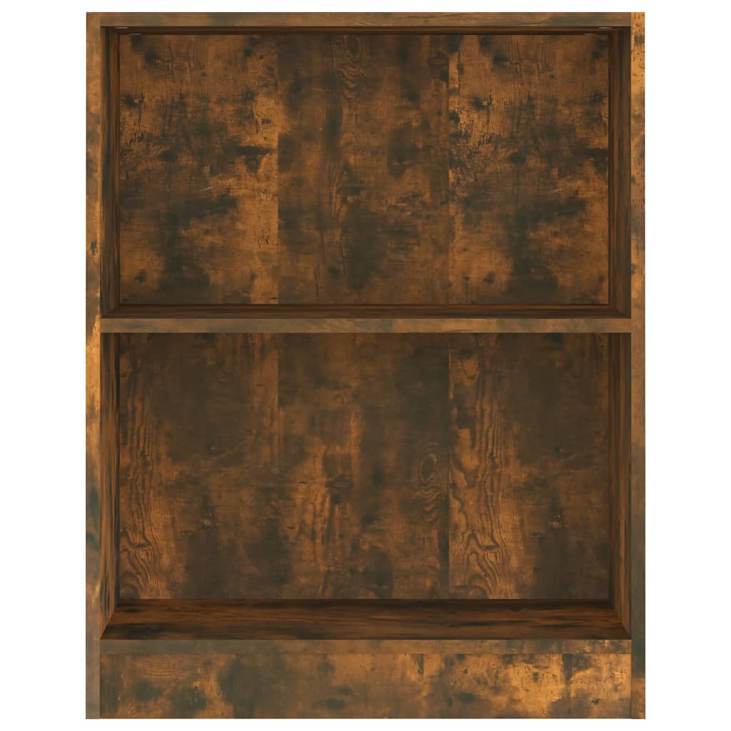 Boekenkast 60X24X74,5 Cm Bewerkt Hout Gerookt Eikenkleurig