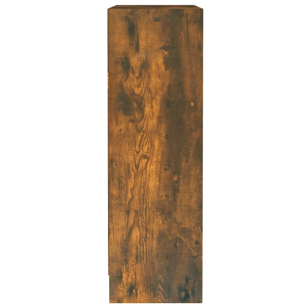 Boekenkast 60X24X74,5 Cm Bewerkt Hout Gerookt Eikenkleurig