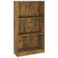Boekenkast 60X24X109 Cm Bewerkt Hout Gerookt Eikenkleurig