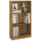 Boekenkast 60X24X109 Cm Bewerkt Hout Gerookt Eikenkleurig