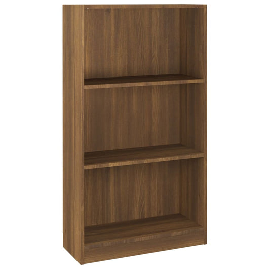 Boekenkast 60X24X109 Cm Bewerkt Hout Bruineikenkleurig