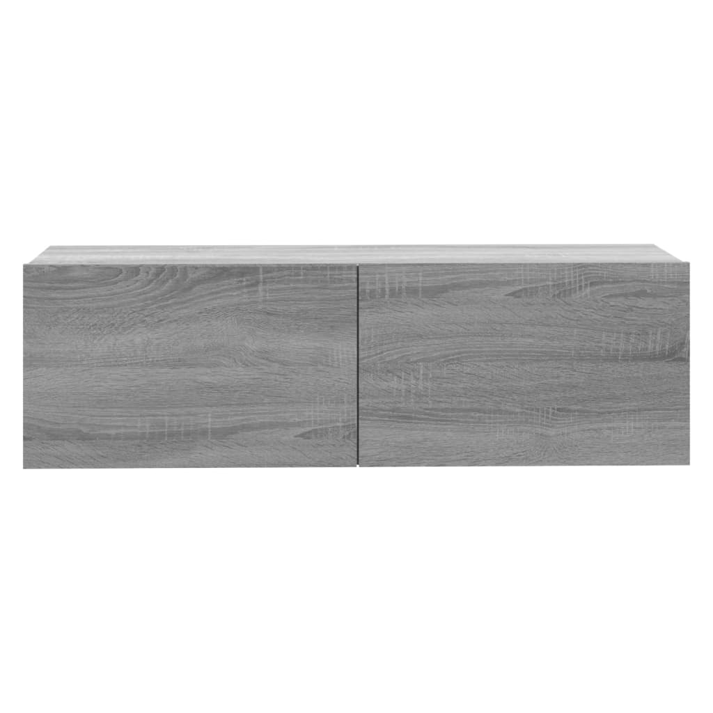 Tv-Wandmeubel 100X30X30 Cm Bewerkt Hout Grijs Sonoma Eikenkleur