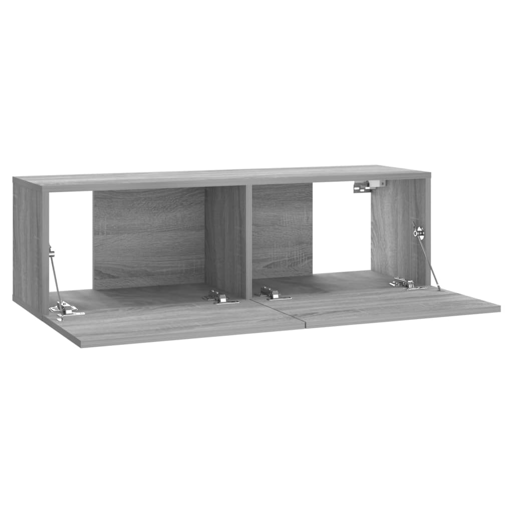 Tv-Wandmeubel 100X30X30 Cm Bewerkt Hout Grijs Sonoma Eikenkleur