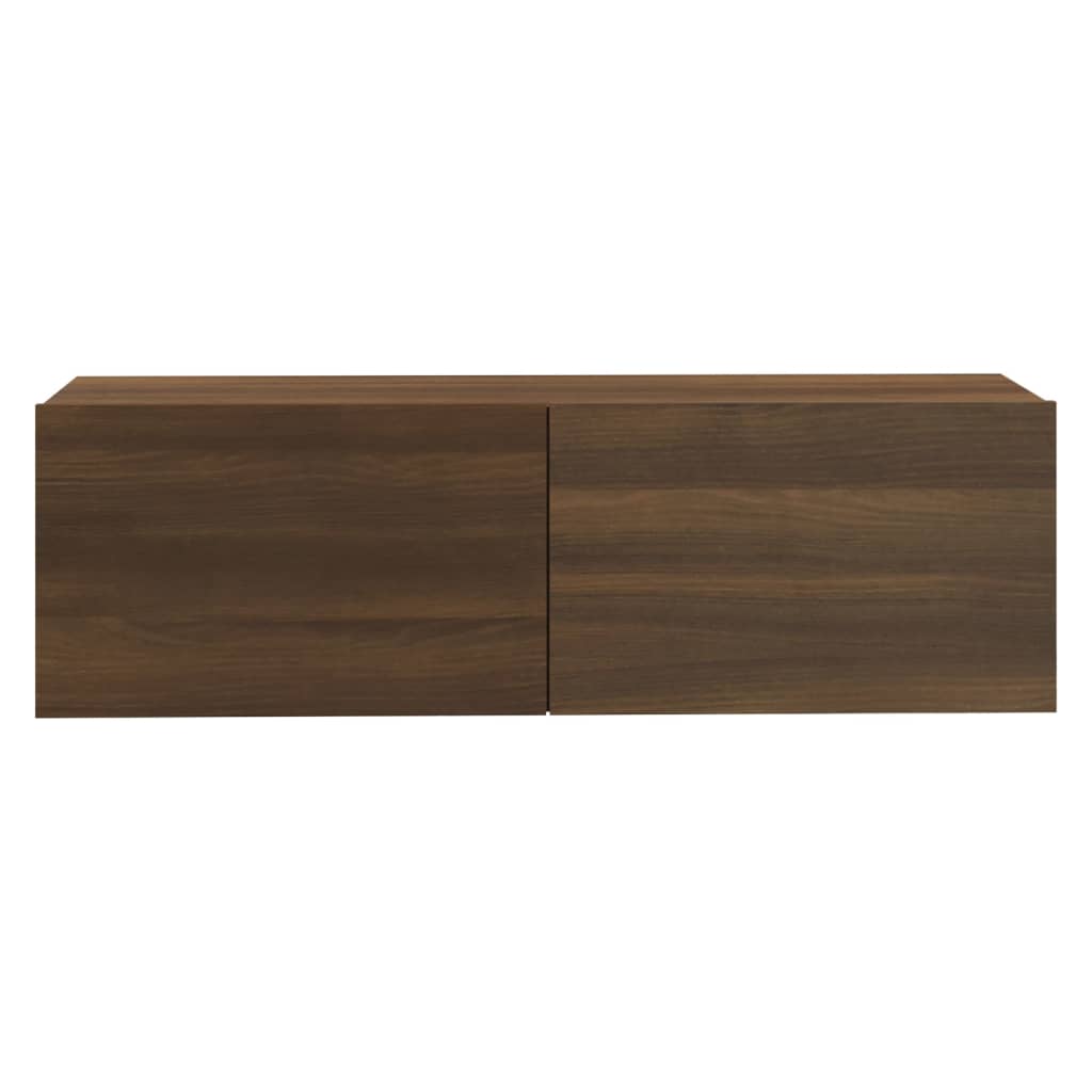 Tv-Wandmeubel 100X30X30 Cm Bewerkt Hout Bruineikenkleurig