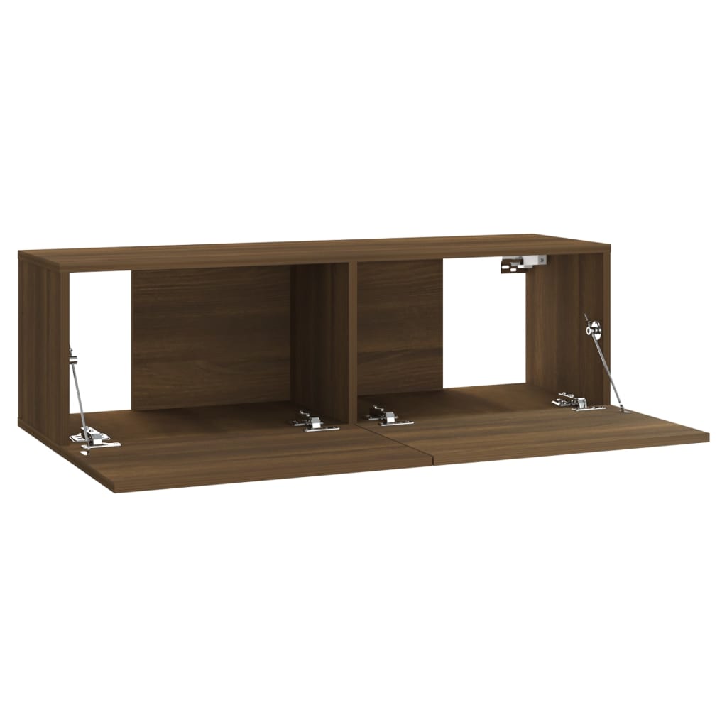 Tv-Wandmeubel 100X30X30 Cm Bewerkt Hout Bruineikenkleurig