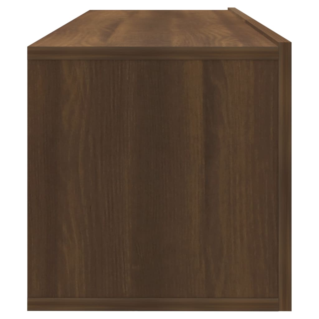 Tv-Wandmeubel 100X30X30 Cm Bewerkt Hout Bruineikenkleurig