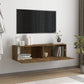 Tv-Wandmeubel 120X30X30 Cm Bewerkt Hout Gerookt Eikenkleurig