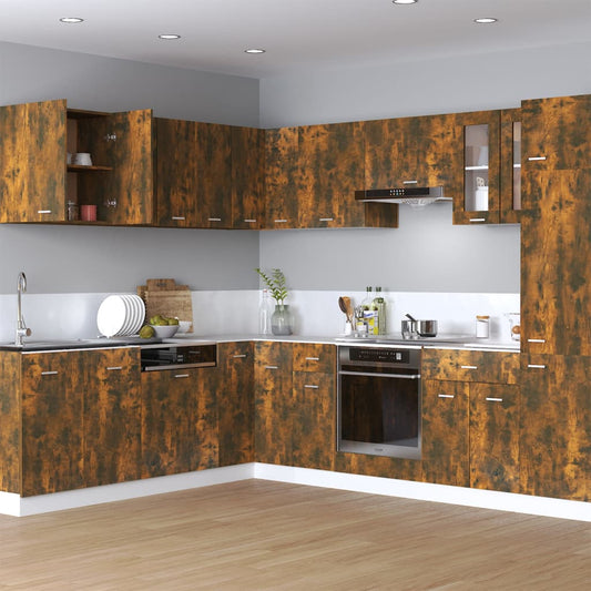 Wandkast Hangend 60X31X60 Cm Bewerkt Hout Gerookt Eikenkleurig