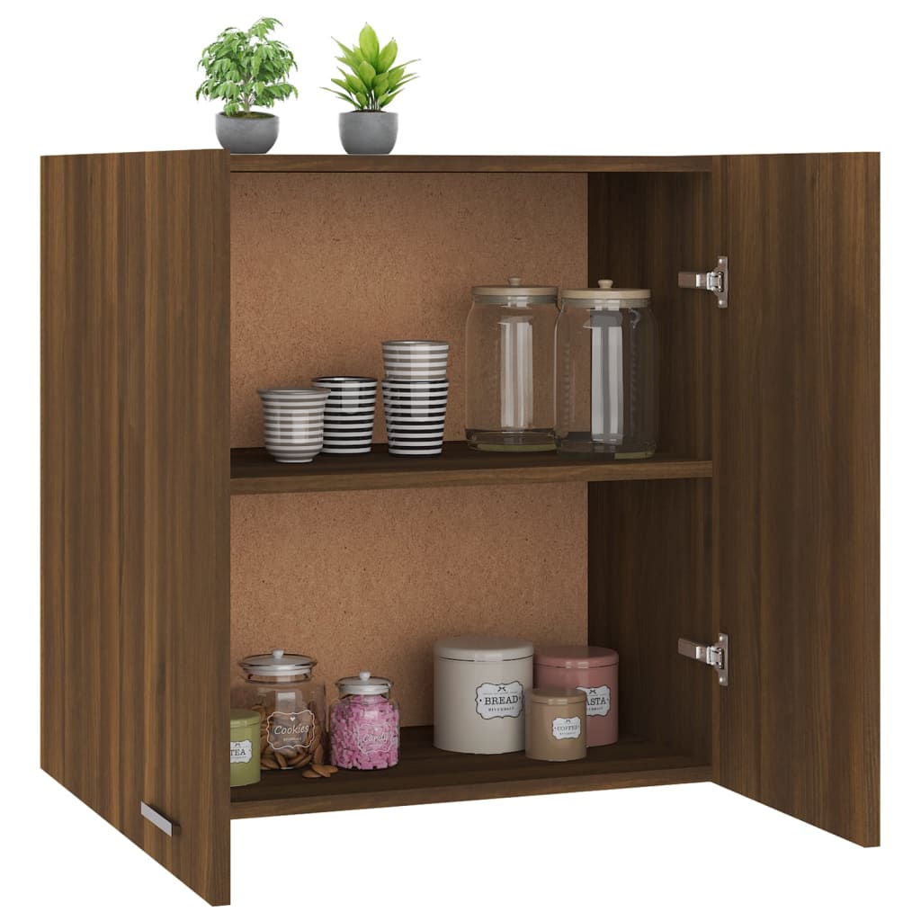 Wandkast Hangend 60X31X60 Cm Bewerkt Hout Bruineikenkleurig