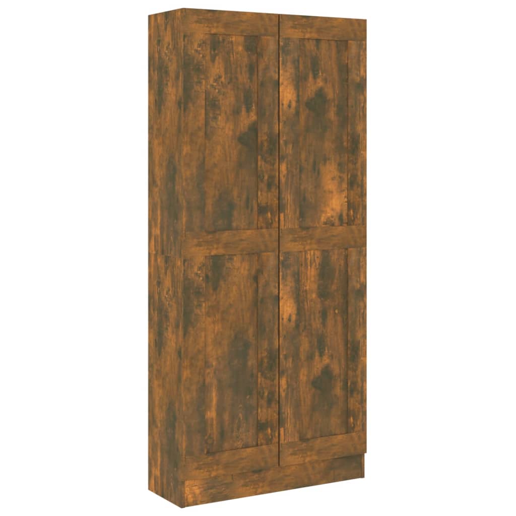 Boekenkast 82,5X30,5X185,5 Cm Bewerkt Hout Gerookt Eikenkleurig