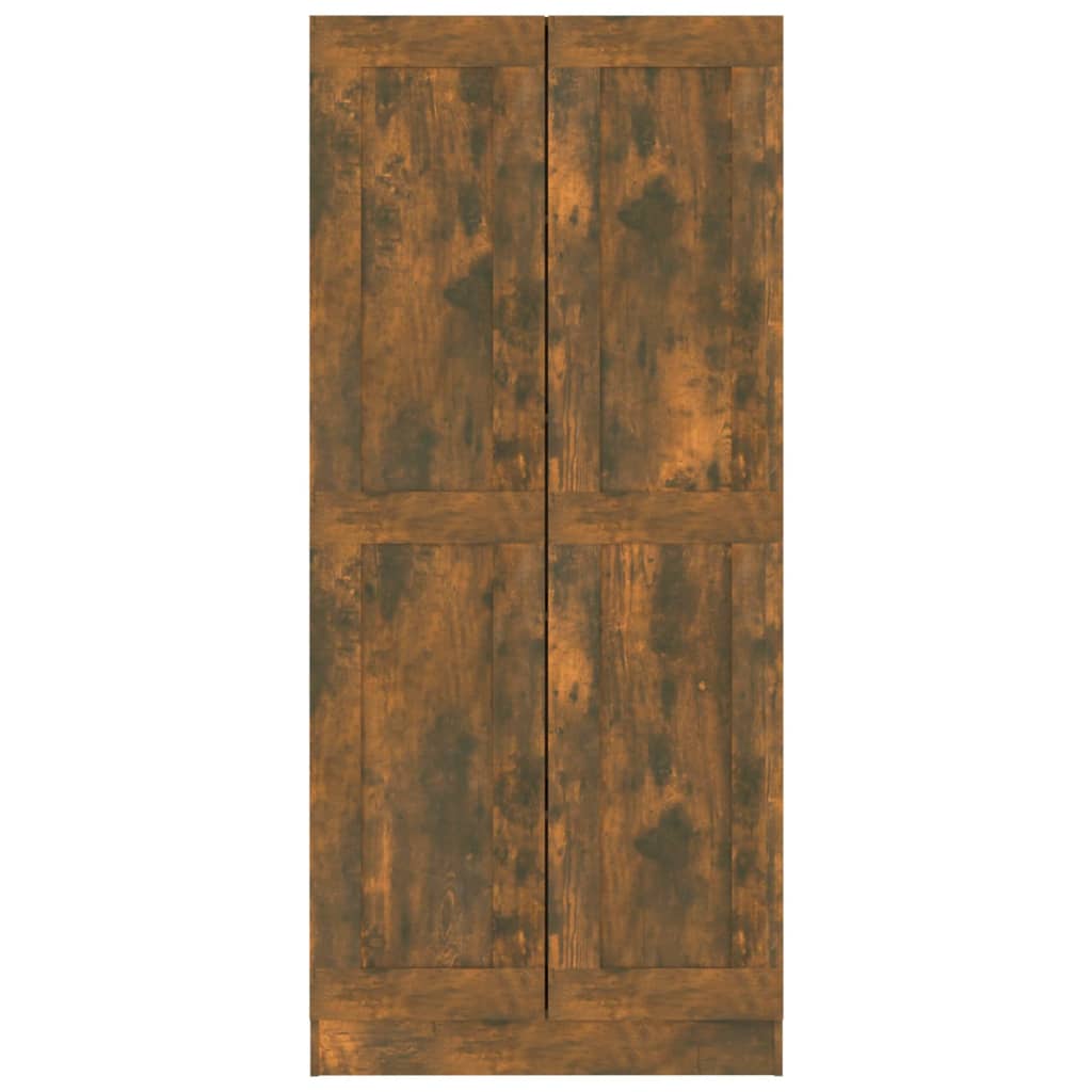 Boekenkast 82,5X30,5X185,5 Cm Bewerkt Hout Gerookt Eikenkleurig