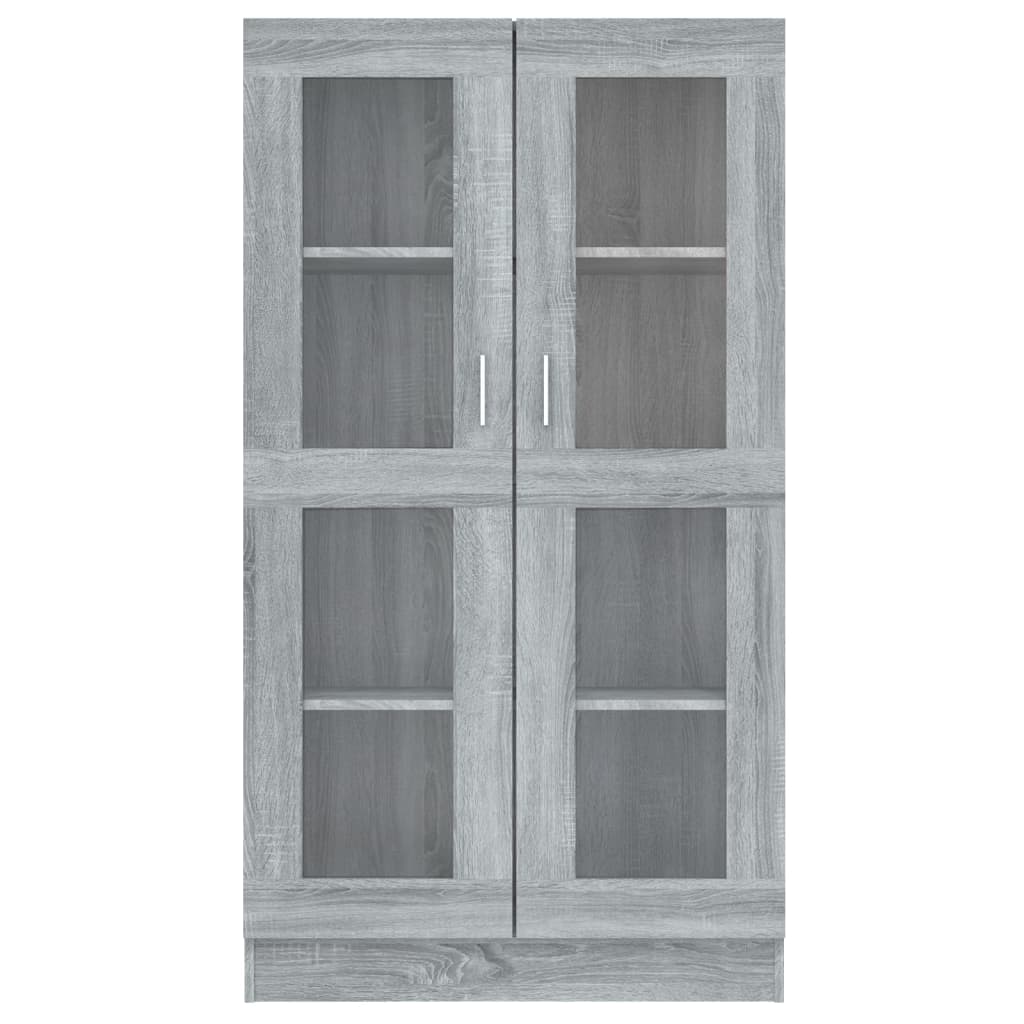 Vitrinekast 82,5X30,5X150 Cm Bewerkt Hout Grijs Sonoma Eiken