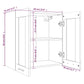 Wandkast Hangend 60X31X60 Cm Glas En Bewerkt Hout Gerookt Eiken