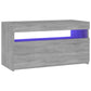 Tv-Meubel Met Led-Verlichting 75X35X40 Cm Grijs Sonoma Eiken