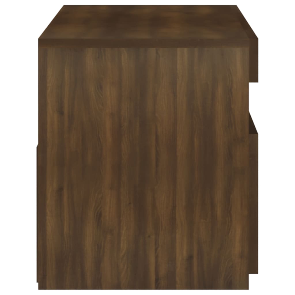 Tv-Meubel Met Led-Verlichting 75X35X40 Cm Bruineikenkleurig
