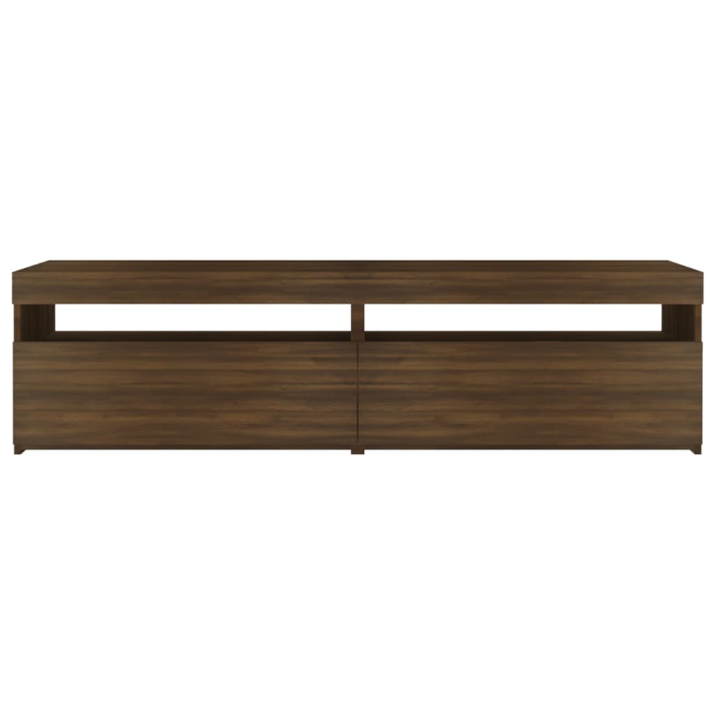 Tv-Meubelen Met Led-Verlichting 2 St 75X35X40 Cm Bruineiken