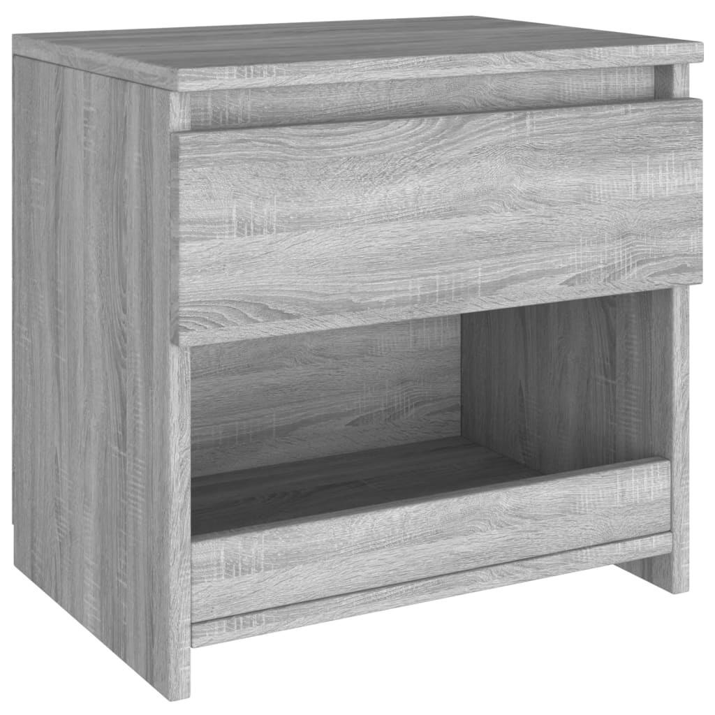 Nachtkastjes 2 St 40X30X39 Cm Bewerkt Hout Grijs Sonoma Eiken