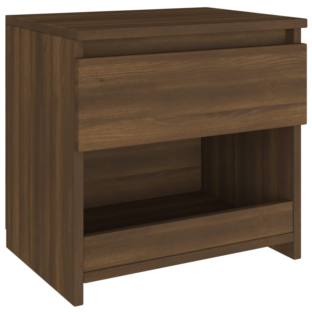 Nachtkastjes 2 St 40X30X39 Cm Bewerkt Hout Bruineikenkleurig