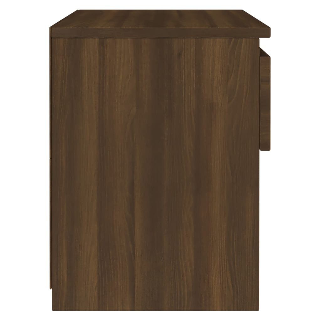 Nachtkastjes 2 St 40X30X39 Cm Bewerkt Hout Bruineikenkleurig