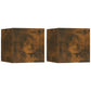 Tv-Wandmeubelen 2 St 30,5X30X30 Cm Gerookt Eikenkleurig