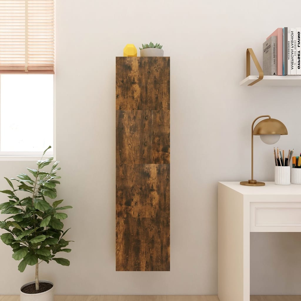 Tv-Wandmeubelen 4 St 30,5X30X30 Cm Gerookt Eikenkleurig