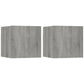 Tv-Wandmeubelen 2 St 30,5X30X30 Cm Grijs Sonoma Eikenkleurig