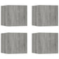 Tv-Wandmeubelen 4 St 30,5X30X30 Cm Grijs Sonoma Eikenkleurig