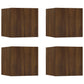 Tv-Wandmeubelen 4 St 30,5X30X30 Cm Bruineikenkleurig