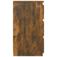 Nachtkastje 40X35X62,5 Cm Bewerkt Hout Gerookt Eikenkleurig
