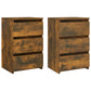 Nachtkastjes 2 St 40X35X62,5 Cm Bewerkt Hout Gerookt Eikenkleur