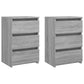 Nachtkastjes 2 St 40X35X62,5 Cm Bewerkt Hout Grijs Sonoma Eiken