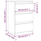 Nachtkastjes 2 St 40X35X62,5 Cm Bewerkt Hout Grijs Sonoma Eiken