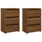 Nachtkastjes 2 St 40X35X62,5 Cm Bewerkt Hout Bruineikenkleurig