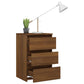 Nachtkastjes 2 St 40X35X62,5 Cm Bewerkt Hout Bruineikenkleurig