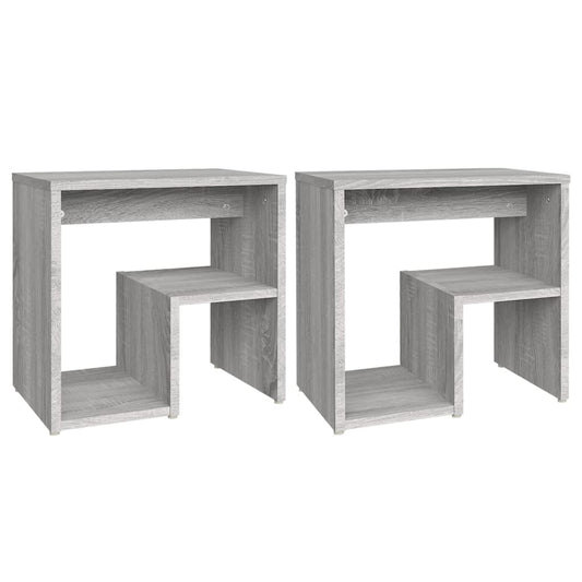 Nachtkastjes 2 St 40X30X40 Cm Bewerkt Hout Grijs Sonoma Eiken