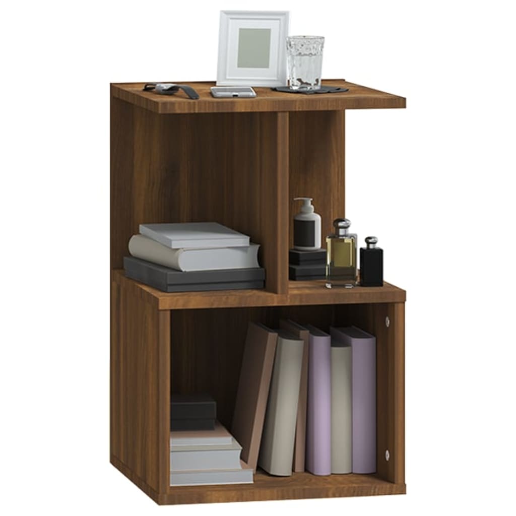 Nachtkastjes 2 St 35X35X55 Cm Bewerkt Hout Bruineikenkleurig