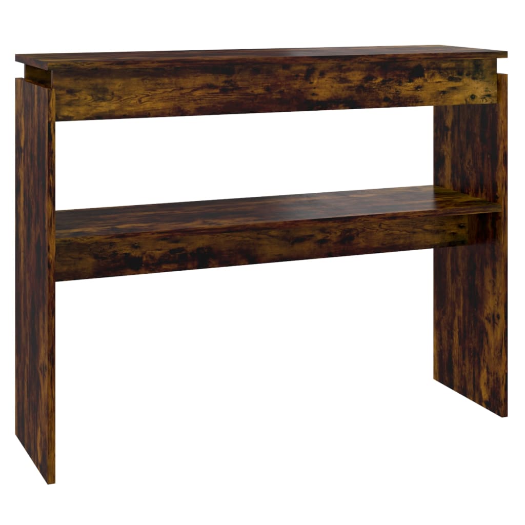 Wandtafel 102X30X80 Cm Bewerkt Hout Gerookt Eikenkleurig