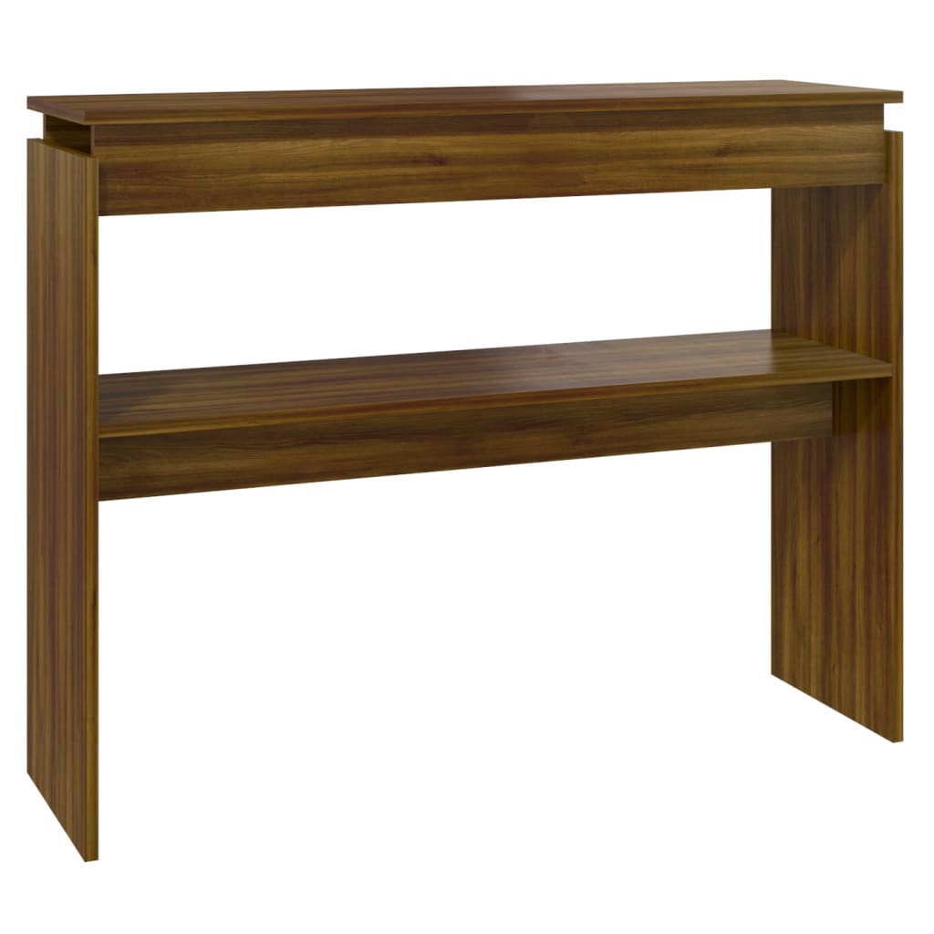 Wandtafel 102X30X80 Cm Bewerkt Hout Bruineikenkleurig
