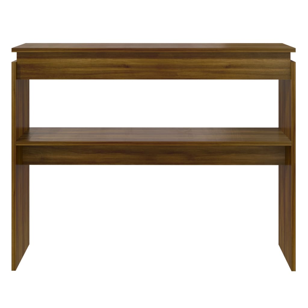 Wandtafel 102X30X80 Cm Bewerkt Hout Bruineikenkleurig