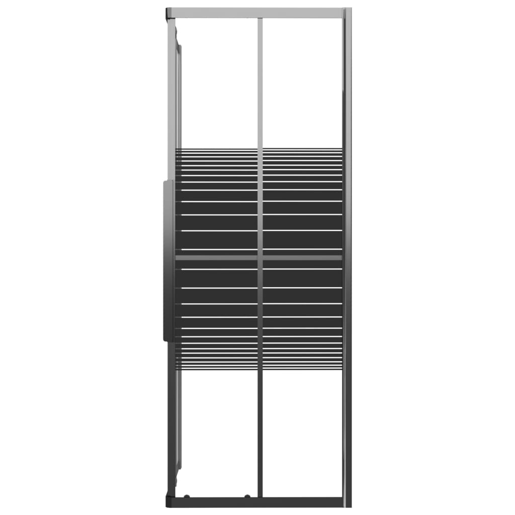 Douchecabine Strepen 80X70X180 Cm Esg Zwart