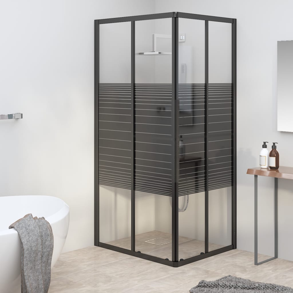 Douchecabine Strepen 80X70X180 Cm Esg Zwart