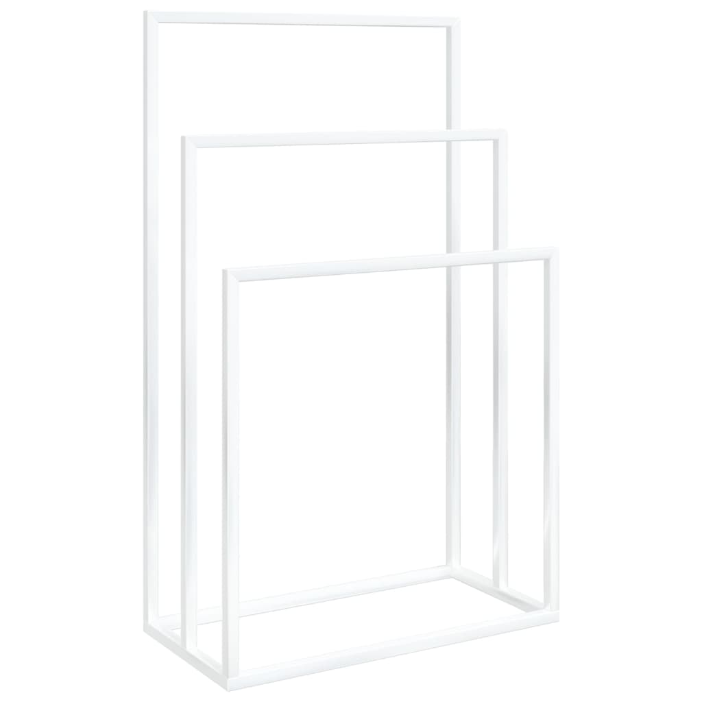 Handdoekenrek Vrijstaand 48X24X79 Cm Ijzer Wit