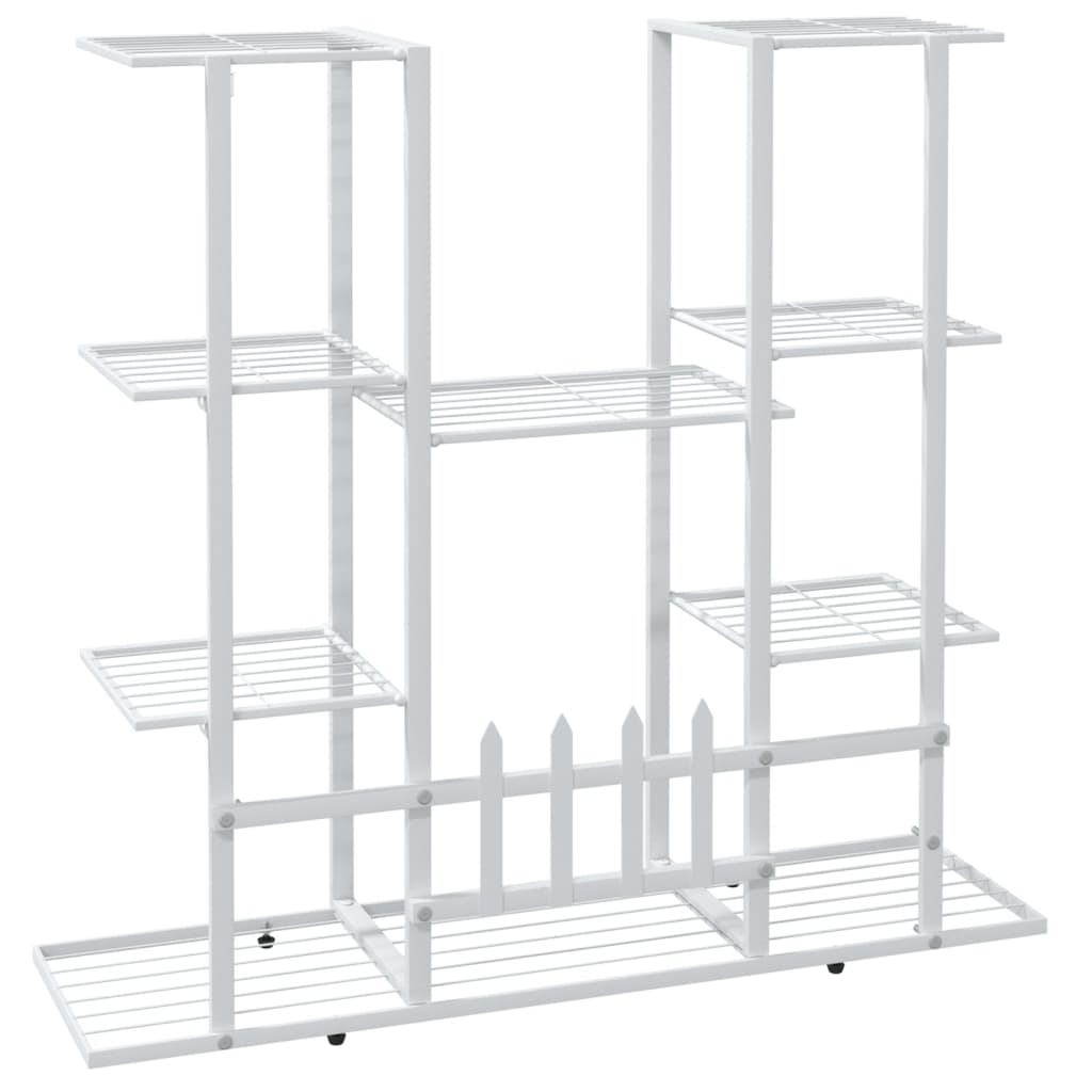 Bloemenstandaard 94,5X25X89 Cm Ijzer Wit